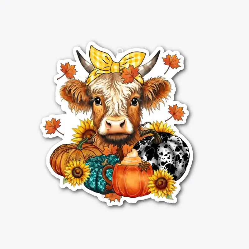 Highland Cow Autumn