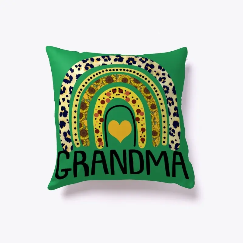 Grandma Leopard Boho Rainbow