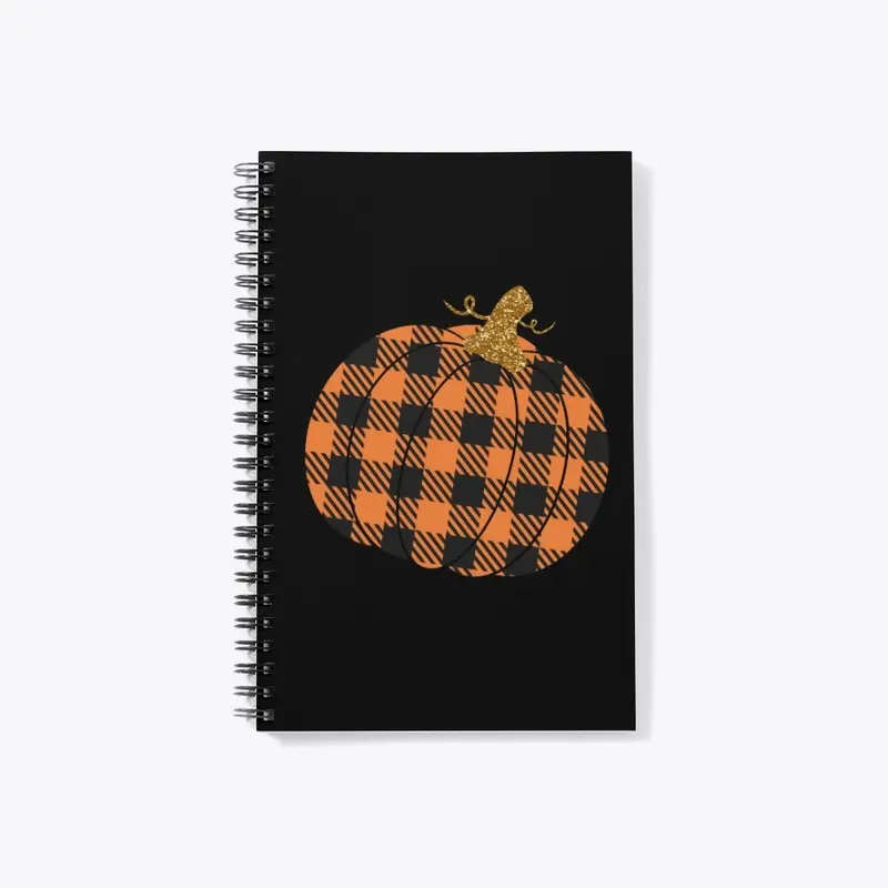 Orange and Black Buffalo Plaid Pumpkin